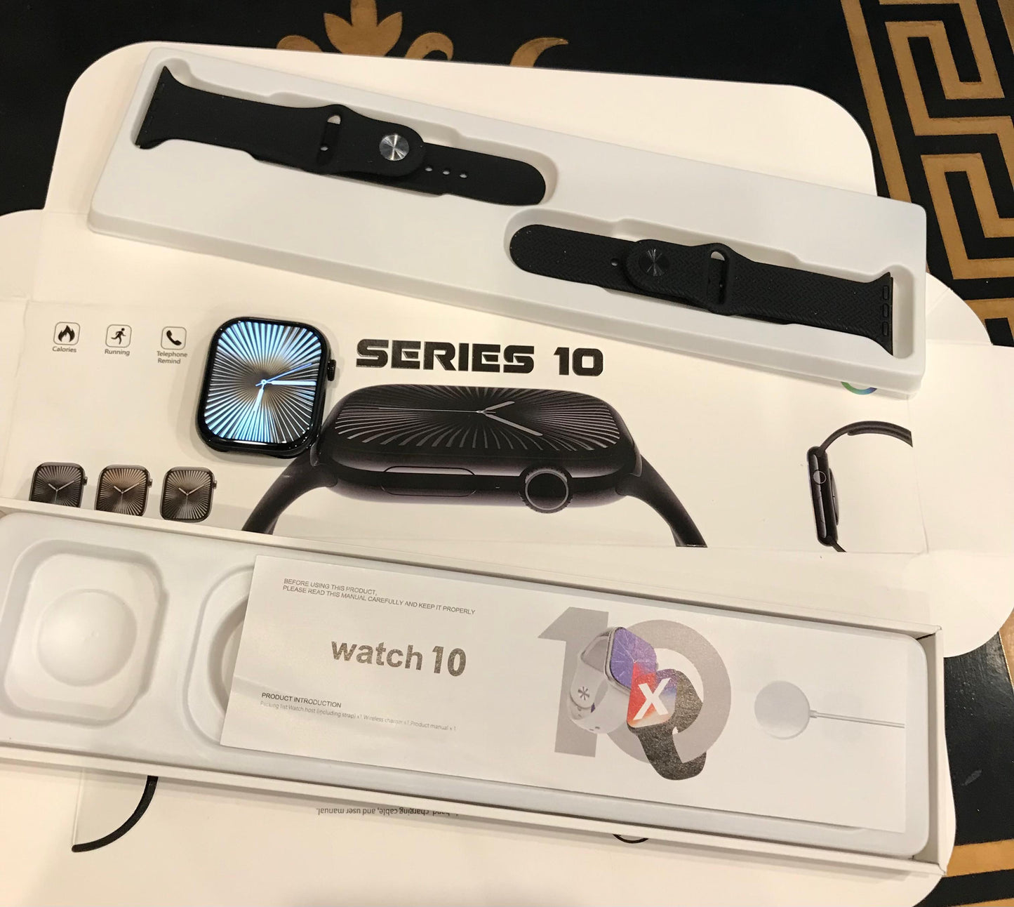 Apple Watch Series 10 Smartwatch Clone with Apple Logo, Original Packing & With Big Display