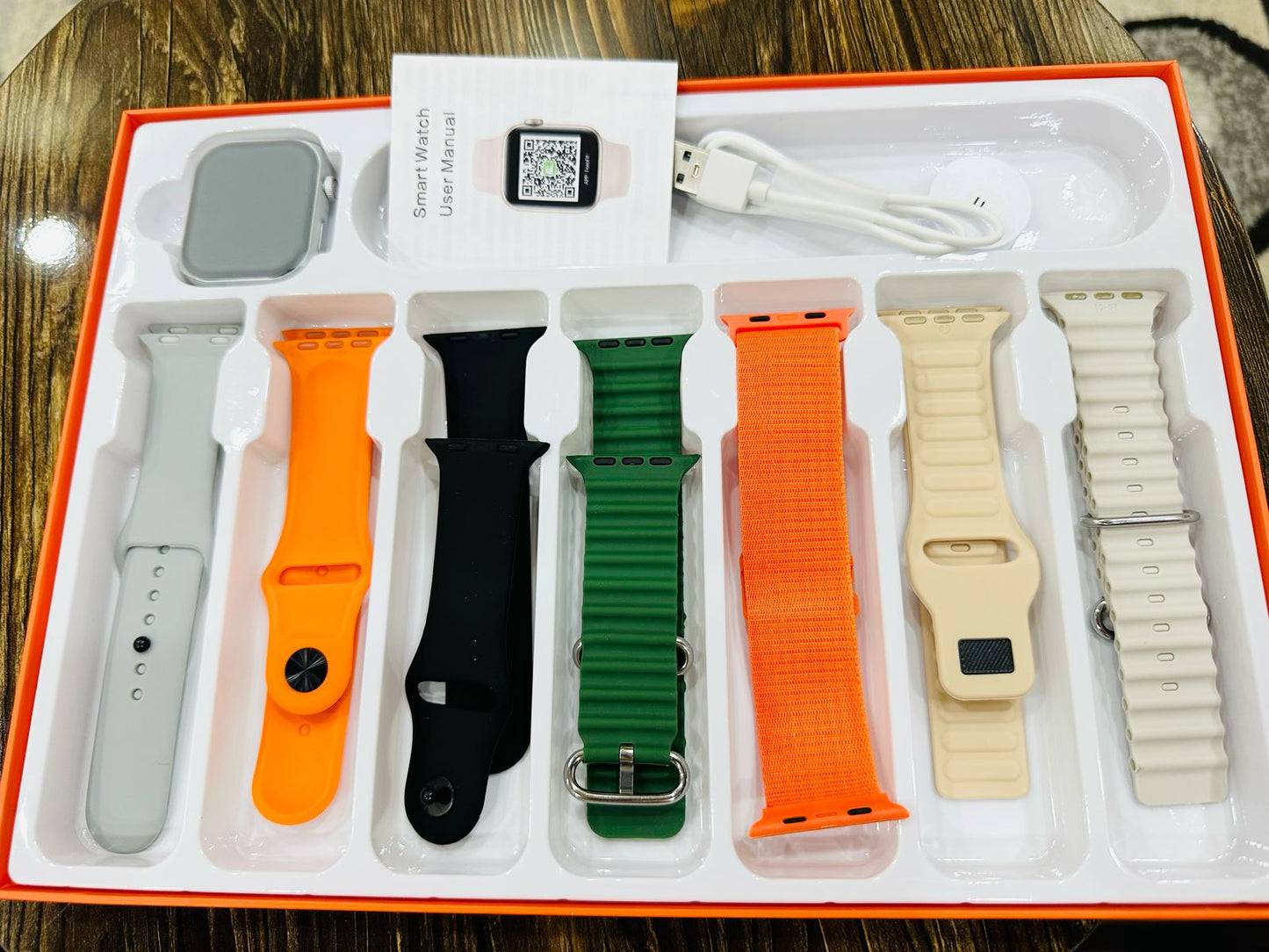 KW 13 MAX Watch with 7 Straps – All-in-One Smartwatch with HD Display & Sports Modes