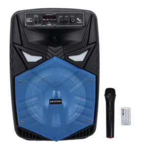 Krypton Rechargeable Portable Speaker with Mic & Remote-(Black)-(KNMS5395)
