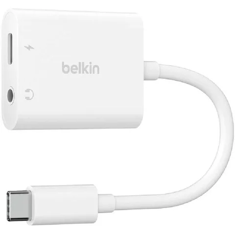 Belkin RockStar 3.5 mm Audio + USB-C Charge Adapter AV Adapter
