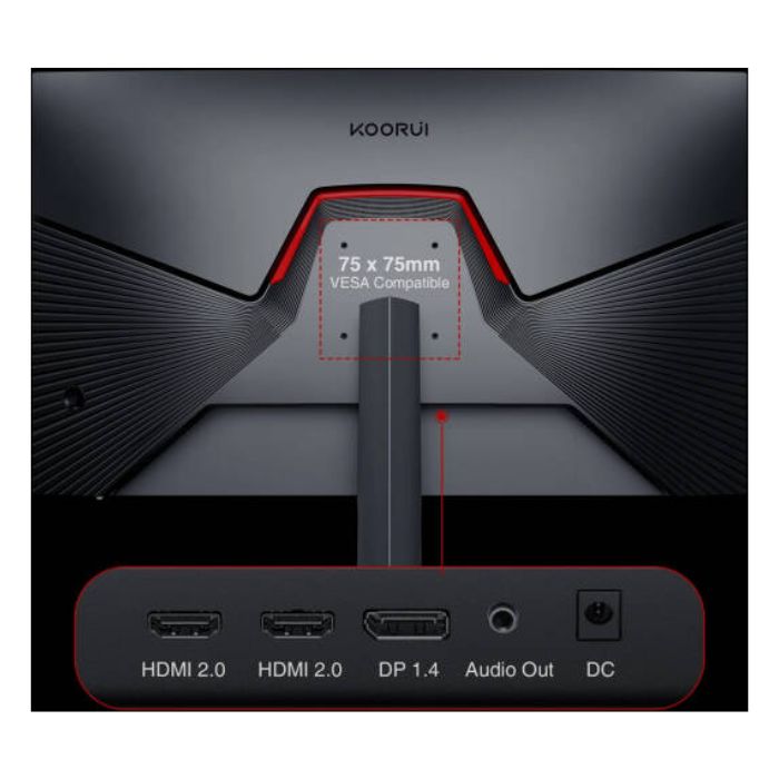 Koorui 27inch Gaming Monitor, QHD IPS Display 2560 x 1440, 170Hz 1ms, Black - GN07 — view 4