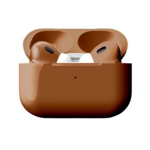 Merlin Craft Customized Apple AirPods 5 Brown Glossy Bold