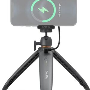 Smallrig Desktop Mini Tripod Phone Tripod Stand Holder with Wireless Charging & Smartphone Holder