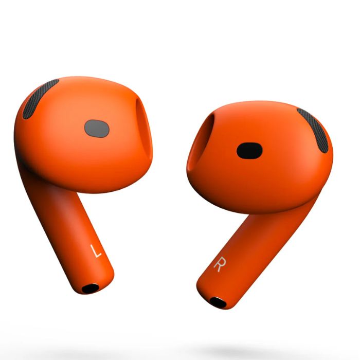 Merlin Craft Customized Apple Airpods 4 Neon Orange — view 3