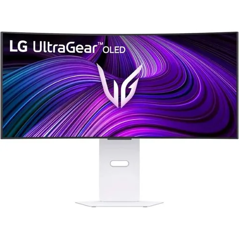 LG UltraGear 34inch WQHD 3440X1440 Curved SMART OLED Gaming Monitor, 240Hz, Anti-glare, 0.03ms, HDMI, DisplayPort, USB-C, G-SYNC Compatible, Smart TV OS, White - 34GX90SA-WAM
