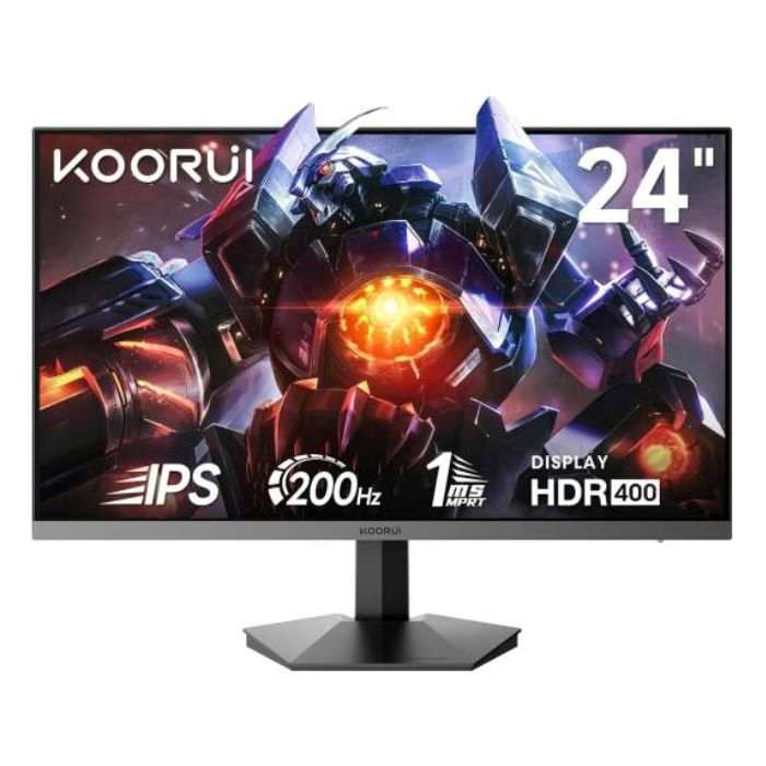 Koorui 24inch Gaming Monitor, IPS FHD 1920 x 1080, 200Hz 1ms, AMD FreeSync - G2411P