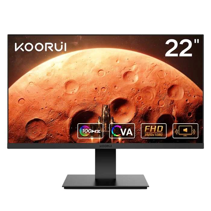 Koorui 22-Inch Computer Monitor VA FHD 1920 x 1080 100Hz 5ms Built in Speaker - KRUIS01