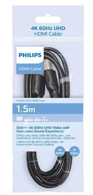 Philips HDMI 2.0 Cable 1.5m Black -SWV5510/40 — view 2