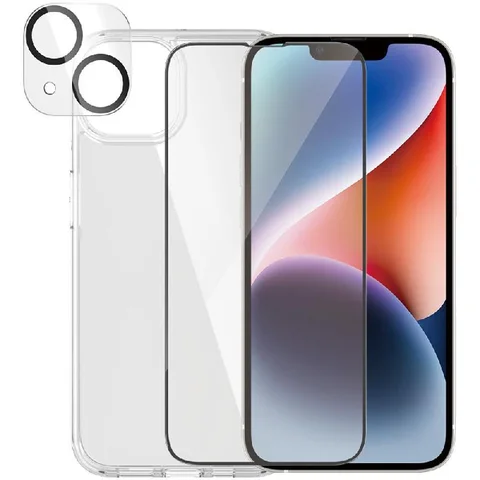 PanzerGlass 3-in-1 Protection Pack Hard Case + Screen Protector + Camera Lens Protector Smartphone Case Bundle