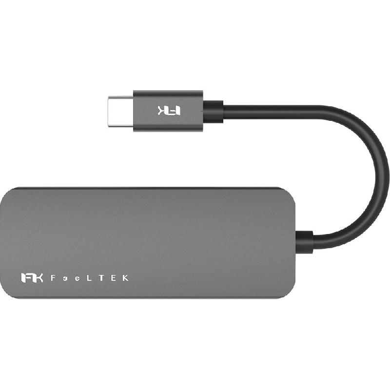 FeelTek 4-in-1 USB-C Hub Multi-port Station 4 Port (HDMI/USB 2.0/USB 3.0/USB-C (PD)) — view 3