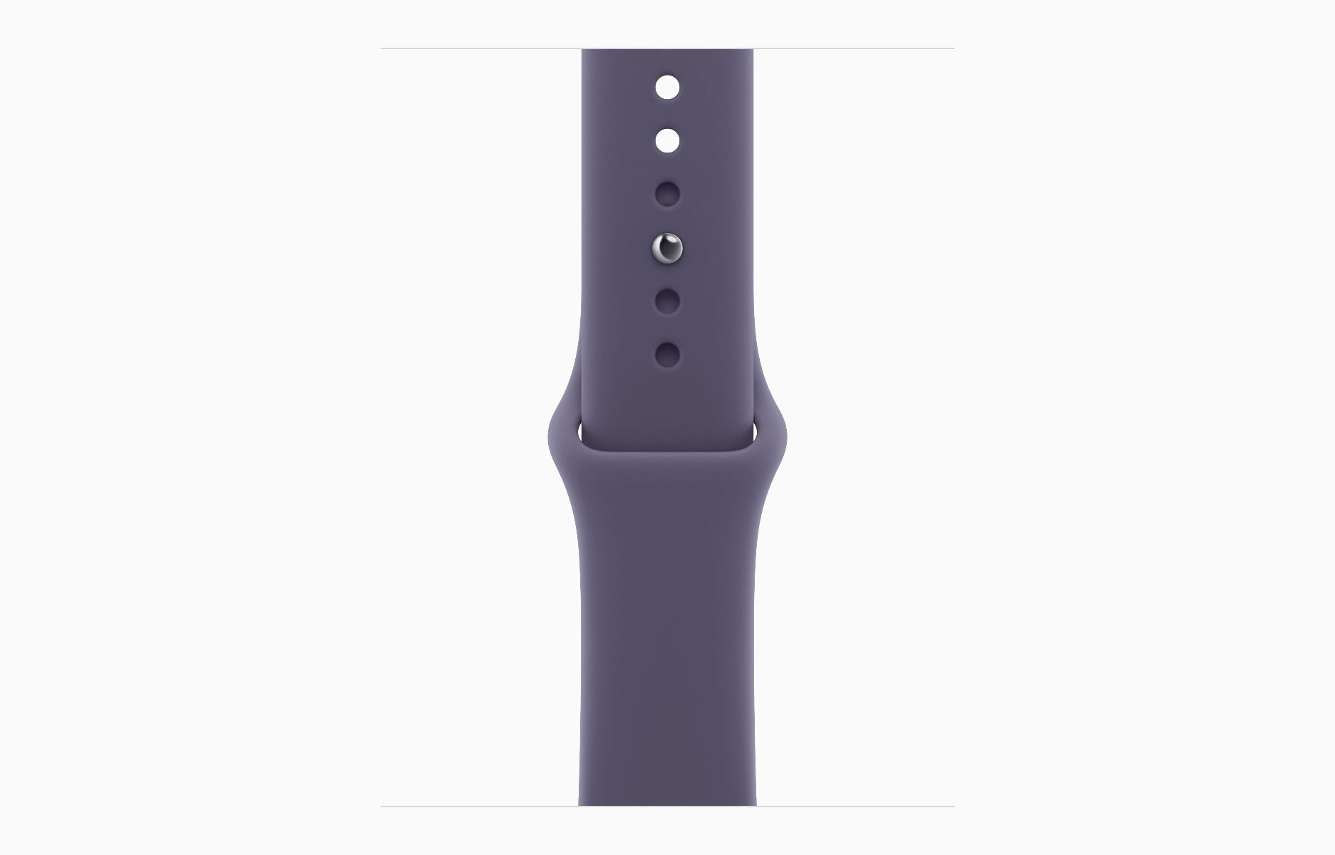Apple Watch Series 11, GPS, 46mm, Silver Aluminum Case with Purple Fog Sport Band, M/L — view 3