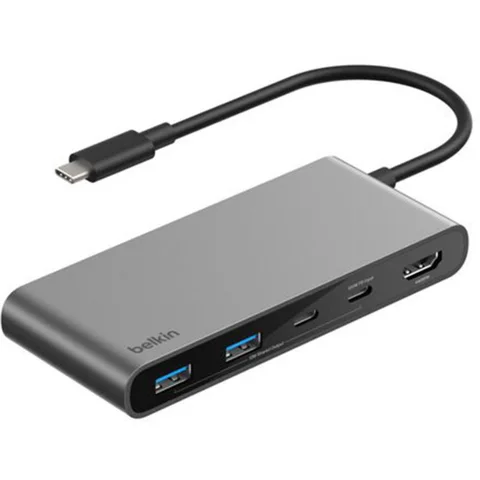 Belkin Multi-port Hub 7 Port (2 X USB-A/USB-C/USB-C PD 3.0/HDMI 2.0/SD/Micro SD Card Reader