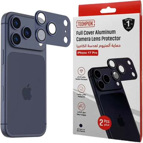 Techpick Full Coverage Aluminum Color-Matched Camera Protector (Full Frame) Smartphone Camera Accessory