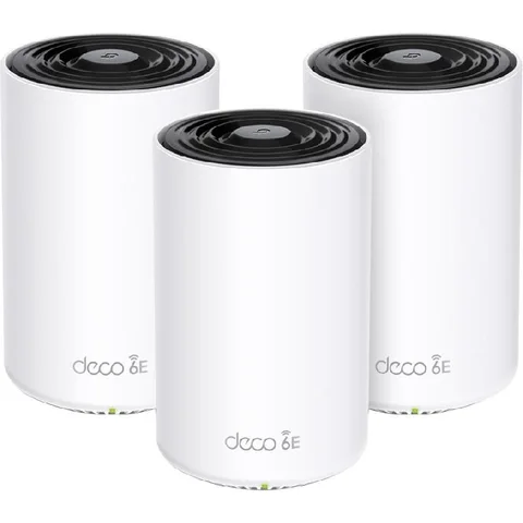 TP-Link DECO XE75 (3-Pack) Whole Home Mesh Wi-Fi Wi-Fi 6E (802.11ax) Tri-Band (2.4 GHz/5 GHz/6 GHz)