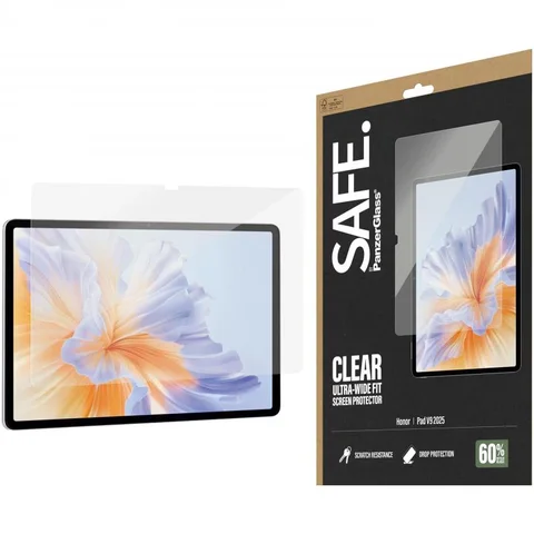 PanzerGlass SAFE Super+ Glass, Standard Fit Tablet Screen Protector for Honor Pad V9 11.5"