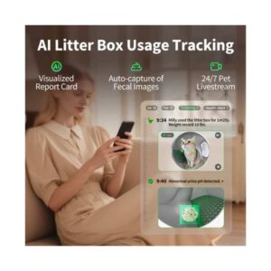 Petkit Purobot Max Pro 2.0 Upgraded Automatic with Ai Camera Cat Litter Box