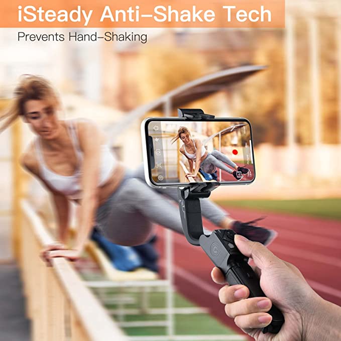 iSteady Q 1-Axis Gimbal Stabilizer Black, hohem Selfie Stick Tripod, B09C1VKPL5 — view 3