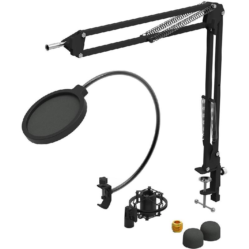 FeelTek Elite Microphone Shock Mount Stand, Pop Filter, Adaptor Gaming Accessory — view 3