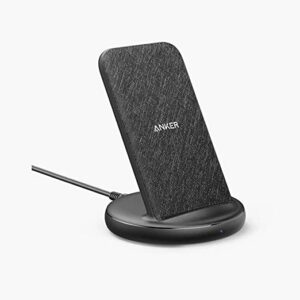 Anker PowerWave II Sense Stand 15W Max Wireless Charger, Black Fabric-(Black+Gray)-(B2529KF1)