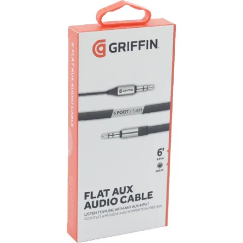 Griffin 3.5 mm Connector (Stereo, Black) Auxiliary Cable