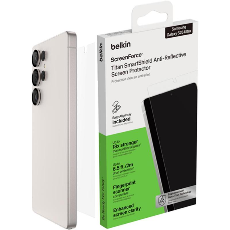 Belkin ScreenForce Clear Smartphone Screen Protector for Samsung Galaxy S26 Ultra