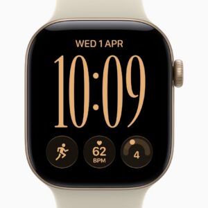 Apple Watch Series 12, GPS, 42mm, Light Gold Aluminum Case with Sand Sport Band - M/L