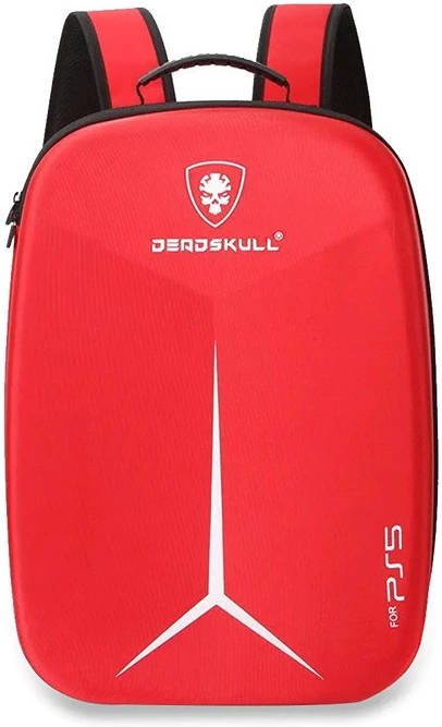 DeadSkull PS5 Carrying Backpack, Polyester & EPE Material, Canvas Shell, Dacron Lining, Shockproof, Dustproof, Gray,Blue, Purple, Black — view 3