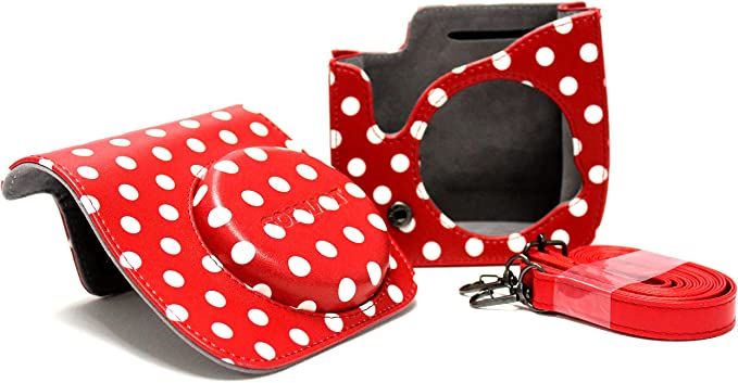 Gosmart Camera Case For Fujifilm Instax Mini 8, Mini 8 PlUS, And Mini 9 Instant Film Camera - Red & White, B07PVBF68F — view 4