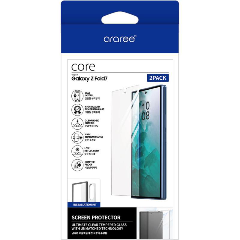 Araree Core Front Screen Tempered Glass Smartphone Screen Protector for Samsung Galaxy Z Fold7 — view 2