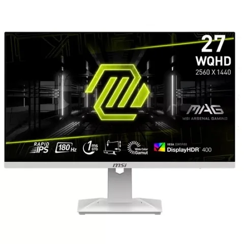 MSI MAG 274QRFW 27 Inch WQHD 2560 x 1440 IPS 180Hz 1ms Anti-glare, HDMI Gaming Monitor - White - 9S6-3CC29H-250