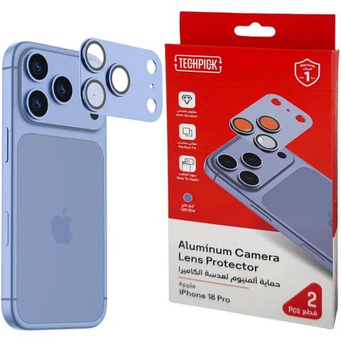 Techpick Full Coverage Aluminum Color-Matched Camera Protector (Full Frame) Smartphone Camera Accessory
