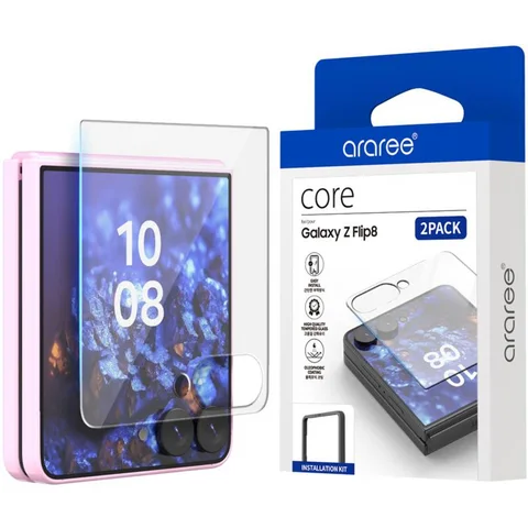 Araree Core Glass Front Screen Tempered Glass, Clear Smartphone Screen Protector for Samsung Galaxy Z Flip8