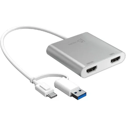 j5 Create USB-C to Dual HDMI Multi-Monitor AV Adapter