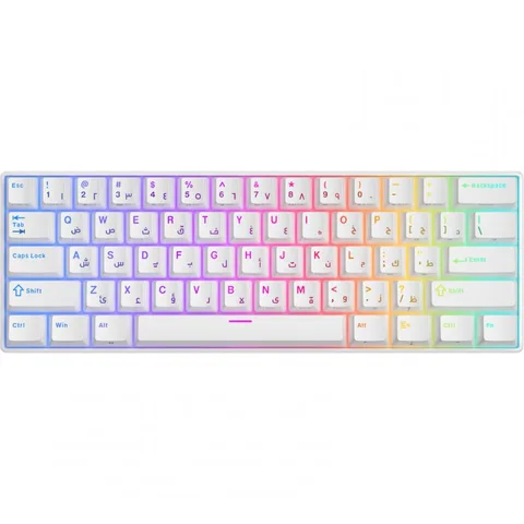RK Royal Kludge 60% Red Switch Gaming Keyboard Wireless (2.4 GHz RF)/Wired
