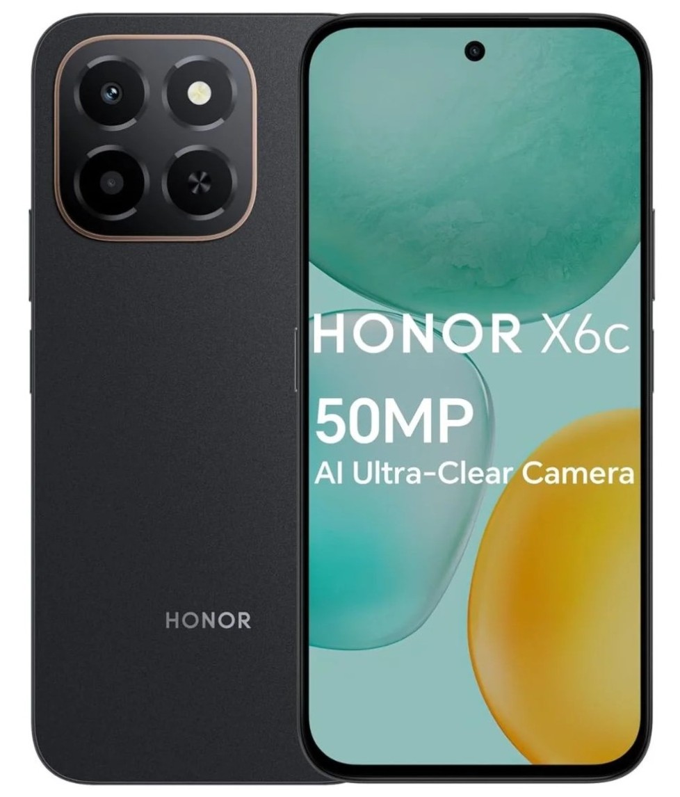 Honor X6c, 6GB, 128GB, 4G- Midnight Black