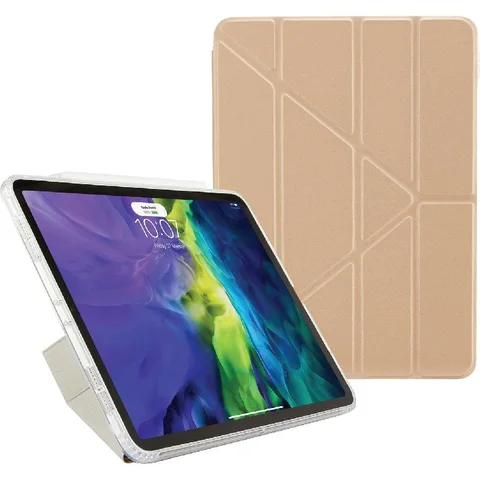 PIPETTO Metallic Origami Folio Tablet Case Champagne Gold for iPad Air 10.9 4th Gen
