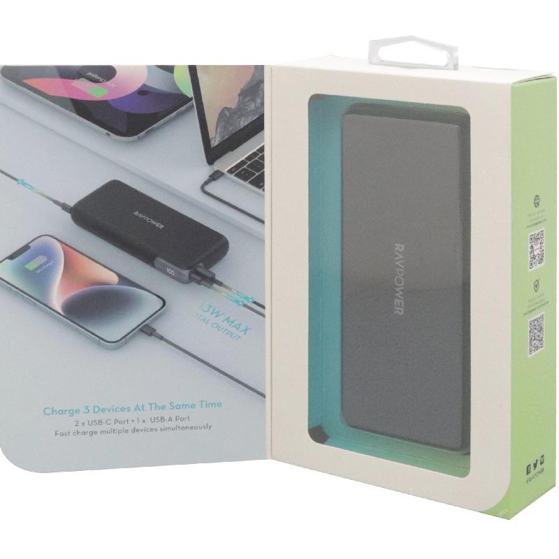 RAVPower RP-PB201Pro Power Bank Charger PD Fast Charging 20000 mAh 3 USB (1X USB/2X USB-C) — view 4