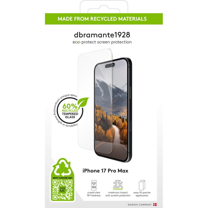 DBRAMANTE1928 Eco-protect Tempered Glass, Clear Smartphone Screen Protector iPhone 17 Pro Max — view 2