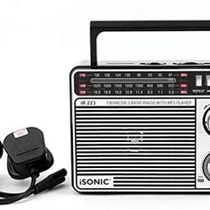 iSonic 3 Bands Rechargeable Radio With MP3 Player - (IR 224)