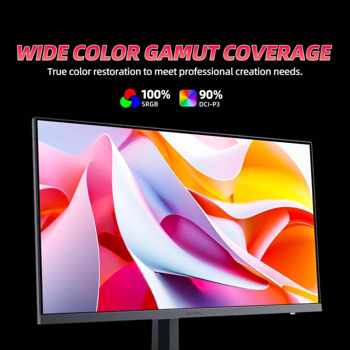 Koorui 27inch VA FHD Gaming Monitor, HDMI 240HZ, 1ms, Black - GN02 — view 5