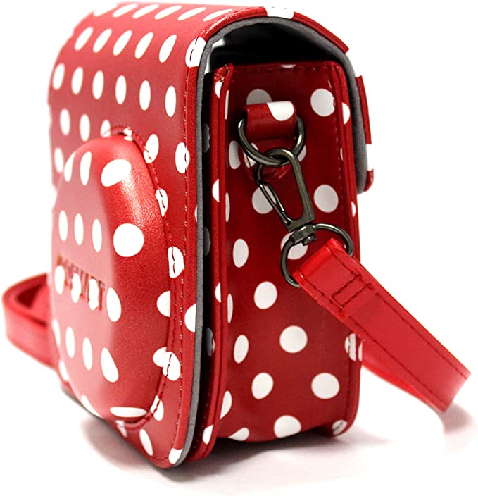 Gosmart Camera Case For Fujifilm Instax Mini 8, Mini 8 PlUS, And Mini 9 Instant Film Camera - Red & White, B07PVBF68F — view 3