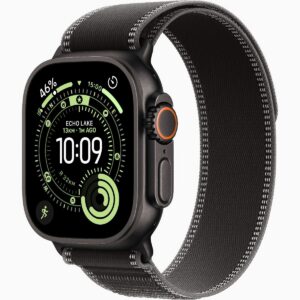 Apple Watch Ultra 3, GPS + Cellular, 49mm, Black Titanium Case with Black/Charcoal Trail Loop