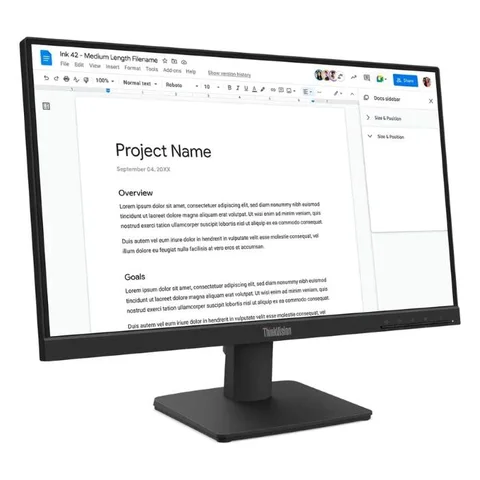 Lenovo Think Vision 21.5inch FHD 1920X1080 Monitor, 100Hz, Anti-glare, 4ms, HDMI, VGA, Tilt Adjustable Stand, Black - 64CBKAT6UK