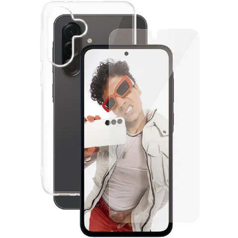 PanzerGlass 2-in-1 Protection CARE X-Ray Soft Clear Case + SAFE Tempered Glass Ultra Wide Fit Smartphone Case Bundle