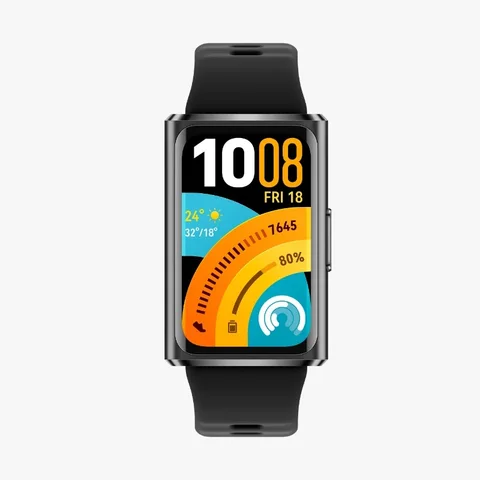 HUAWEI Band 11 Pro, Aluminum Alloy Case, Fluoroelastomer Strap- Black