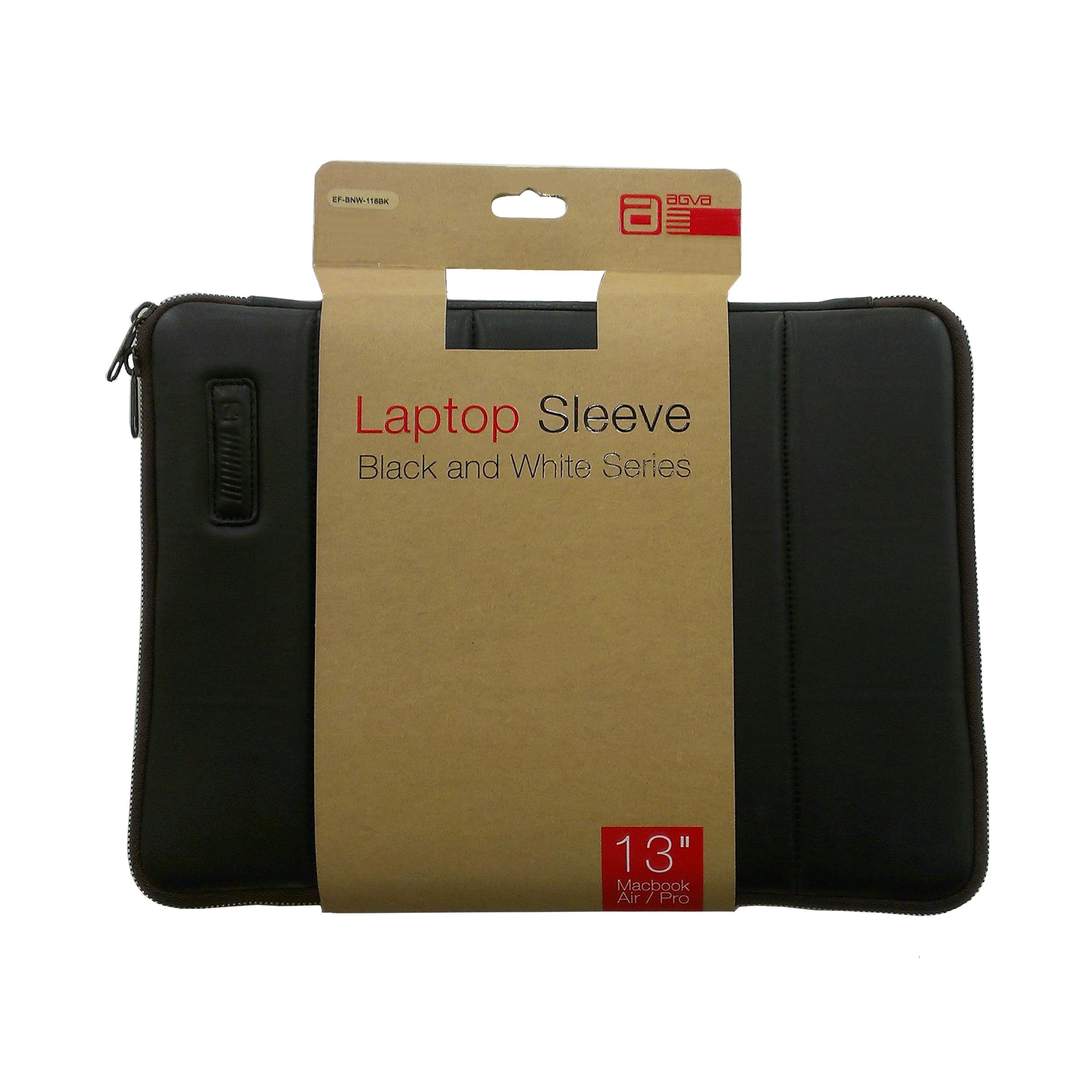 Agva Laptop Sleeve for 13" Screen Size Black
