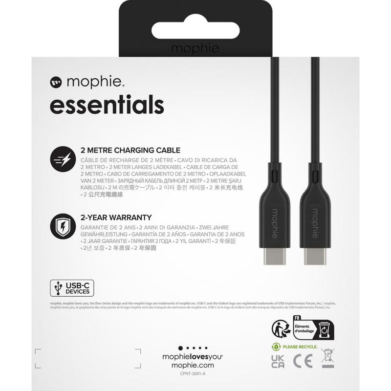 Mophie Essentials USB-C to USB C Sync & Charge Cable 2.00 m ( 6.56 ft ) — view 5
