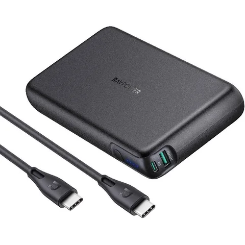 RAVPower PD Pioneer Power Bank Charger PD Fast Charging 30000 mAh Dual USB (1X USB/1X USB-C)