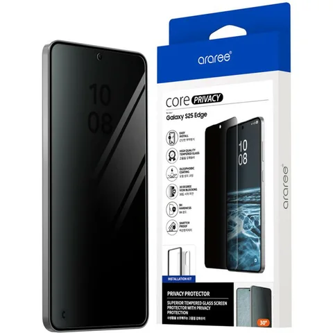 Araree Core Privacy Tempered Glass Smartphone Screen Protector for Samsung Galaxy S25 Edge