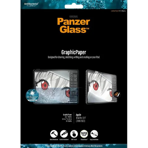 PanzerGlass GraphicPaper Paper Texture, Easy to Attach, Edge-to-Edge Case Friendly iPad Screen Protector for iPad Pro 12.9 - 2018/iPad Pro 12.9 - 2020